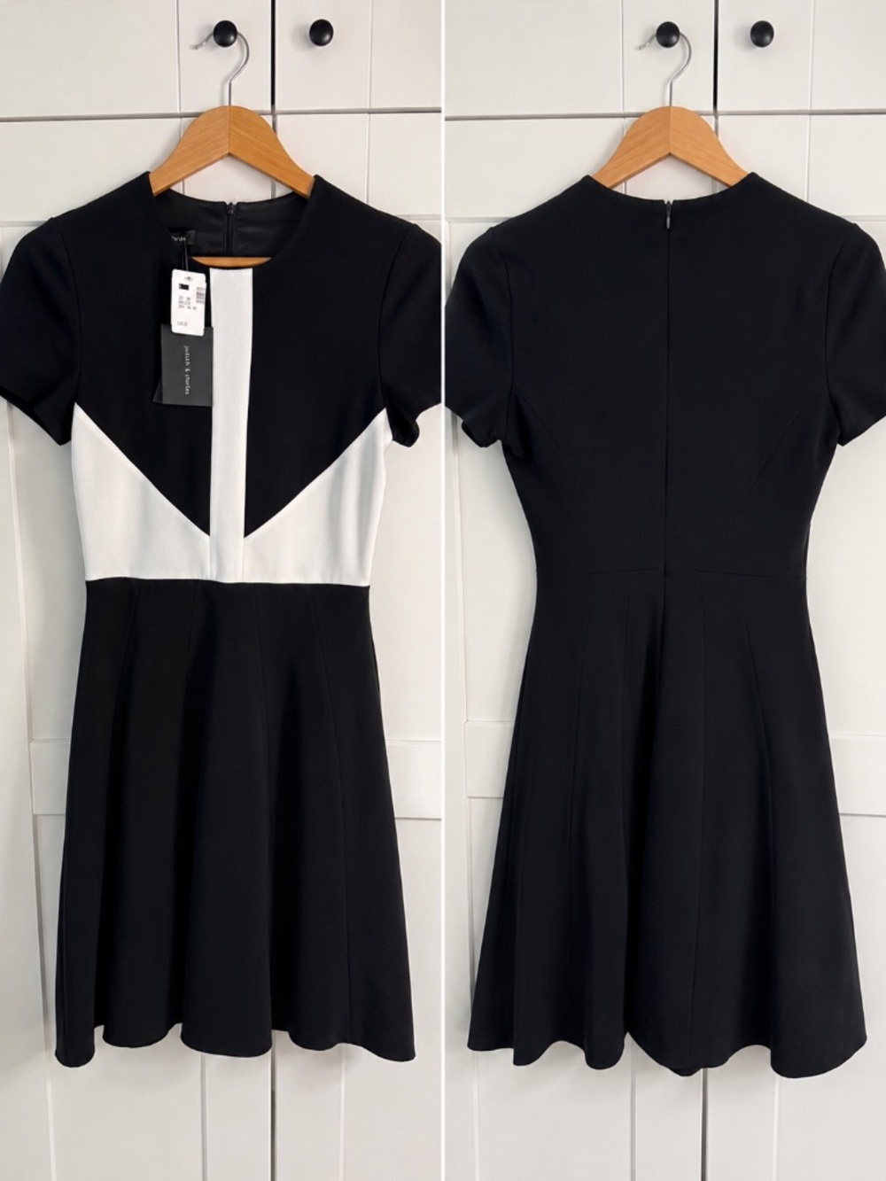 Judith & Charles Black & White Colourblock Fit & Flare Dress – NWT – Size 4